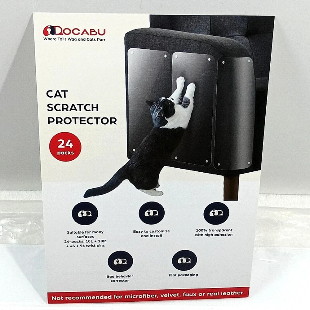 Cat Scratch Protector Furniture Couch Guards 24 Pack Clear Anti Scratch Sofa