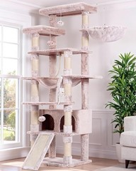 Tall Cat Tree Large Cat 80-inch Multi-Level Cat Tower Indoor Cats W/ Large
