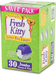 30 Count Litter Box Liners Super Thick, Durable, Easy Clean Up Jumbo Scented,…