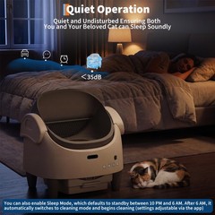 Litter Box, Self-Cleaning Litter Box with Open-Top Design, 15-Laye Cat Automatic