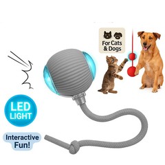 2Pcs Automatic Rolling Ball Smart Cat Dog Toy Electric Pet Self-moving Kitten