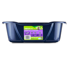 Vibrant Life Large Open Cat Litter Box, Durable Easy-Clean Design