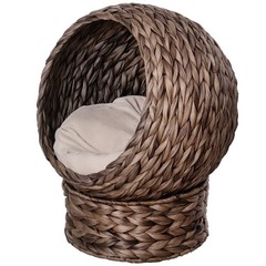 23.5″ Water Hyacinth Elevated Cat Kitten Bed Condo Pod Pet House Tree