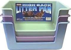 High Back Ferret Litter Box Ergonomic Design Corner Regular Pan Red Green Purple