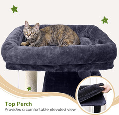 Heavy Duty Cat Tree, 70 Inch Sturdy Cat Tree for Indoor Cats Extra Large Cat Tow
