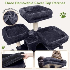 Globlazer Big Cat Tower for Indoor Cats, 80inch Cat Tower for Multiple Adult …