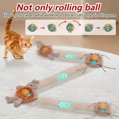 Automatic Rolling Ball Smart Cat Dog Toy Electric Pet Self-moving Kitten Game-US