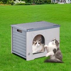Cat Dog Nest Four Seasons Shelter Stray Cozy House for Small Pets (Gray)