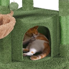 42″ Cactus Cat Tree Tower for Indoor Cats with Sisal Scratching Posts & Condo