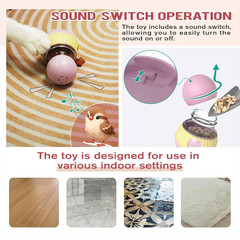 Cat Interactive Adjustable-Treat Dispensing Toys Lifelike Sandpiper Chirp Tweet