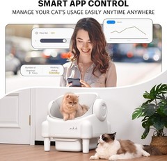 Self Cleaning Cat Litter Box Open Top Automatic Litter Box With App Control