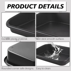 3 Pcs Low Entry Senior Cat Litter Box with Scoop, Extra Large Pet Litter Box …
