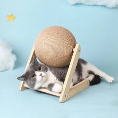 Cat Scratching Ball Sisal Rope Scratcher Toy Kitten Claw Grinder Interactive Pet
