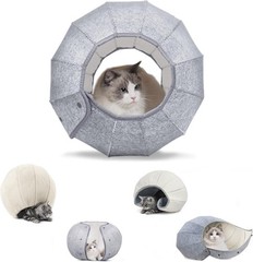 Cat Toy House Donut Cat Bed Cave Multifunctional for Dogs and Cats 17.7x 15.4”