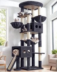 Cat Tower for Large Cats, 81 Inch Cat Tree for Indoor Cats Large Adult, Tall Cat