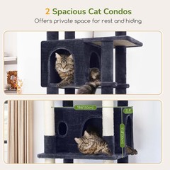 Globlazer Large Cat Tower for Multiple Indoor Cats, Heavy Duty Cat Tree for L…