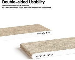 Durable Cat Scratcher Pad Corrugated Cardboard Heavy Duty Reversible for Indoor