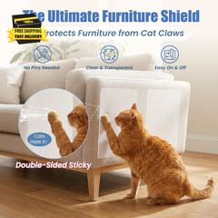 24PCS Cat Scratch Furniture Protector, Double Sided Couch Protectors Tape from C