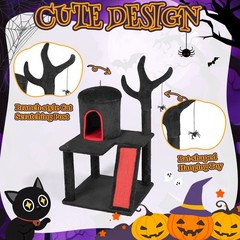 Gothic Cat Scratching Post Indoor 8 Style Activity Ghost Face Halloween House