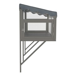 Expandable Wooden Cat Catio Window Perch House for Large Indoor Cats Kittens