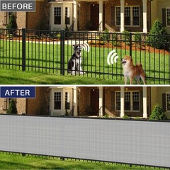 WINDSCREEN4LESS 6′ x 50′ Privacy Fence Screen in Light Grey for Chain Link Fe…