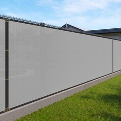 WINDSCREEN4LESS 6′ x 50′ Privacy Fence Screen in Light Grey for Chain Link Fe…