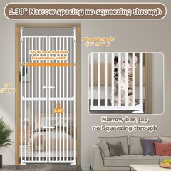 71″ High Extra Tall Cat Gate, 34-36 Inch Tall Pet Gates, Auto Close Kitten Sa…