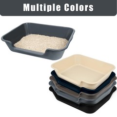 1 Pack of Extra Large Cat Litter Box (ABS Material), Low Entry Senior Litter …