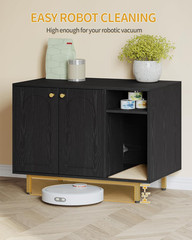 Cat Litter Box Enclosure Enclosed, Hidden Litter Box Cabinet Furniture with Stor
