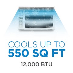 Commercial Cool Window Air Conditioner 12,000 BTU, AC Window Unit Cools Up to 55