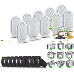 20PCS Cat Fountain Filter Kit With Sponges For 67 108 135oz Pet Water Bowl