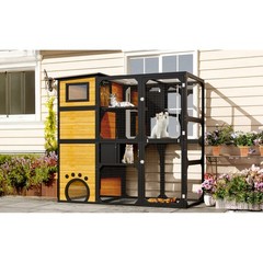 Large Cat Catio Enclosure Outdoor Cat House Weatherproof Attached Window