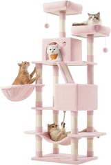 Cat Tree 81.1-Inch Large Cat Tower Multi-Level Plush Condo W/ 13 Scratching
