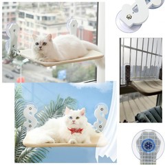SquEqu 4 Pack Cat Window Perch Suction Cup Replacement with Transparent