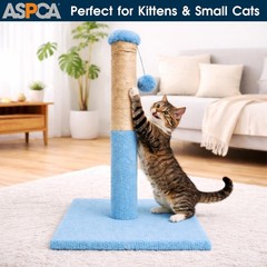 Cat Scratching Post for Indoor Cats – Compact Sisal Rope Scratcher with Hangi…