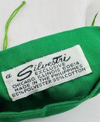 Vintage Silvestri Exclusive Kitty Cat Treat Bag Drawstring Embroidered Cotton