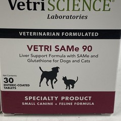 LOT x2 VetriSCIENCE Laboratories VETRI SAMe 90 Liver Support for Dogs and Cats