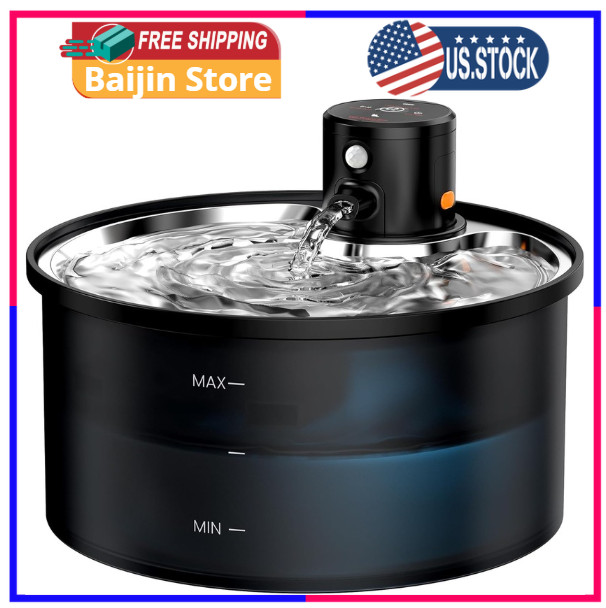 Battery Operated Cat Water Fountain – 45-Day Rechargeable Hygienic Pet Hydration
