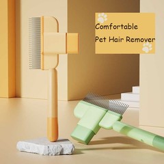 Pet Comb Grooming Brush Zen brush-Hair Remover Dog Cat Comb,Self-Cleaning Brush