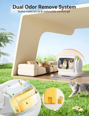 Automatic Self-Cleaning Cat Litter Box for Multiple Cats with APP Control