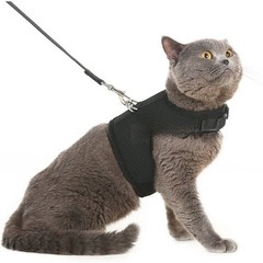 Cat Dog Pet Harness with Leash Adjustable Control Soft Mesh Reflective S M L XL