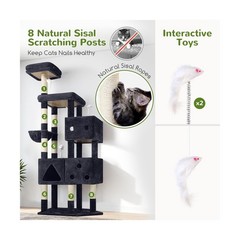 Globlazer Extra Large Cat Tower, 81-inch Tall Cat Tree for Big Cats 20 lbs, X…