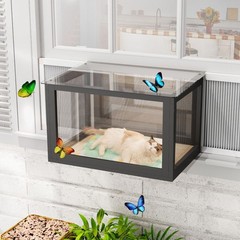 Cat Window Box, Catio Outdoor Cat Enclosure with Bug Proof Wire Mesh