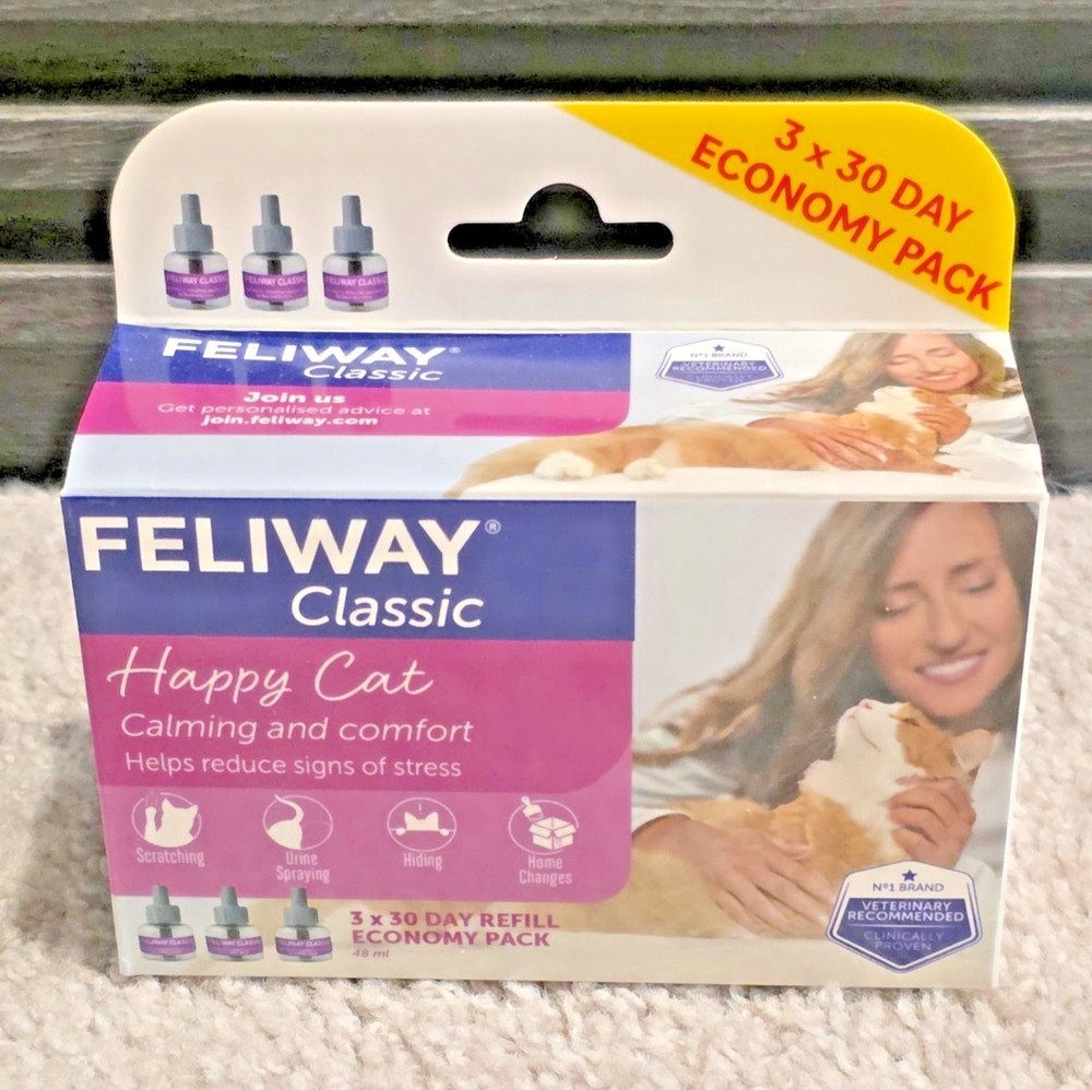 FELIWAY® Classic 3 x 30 Day Cat Calming REFILLS for Pheromone Diffuser