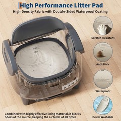 Automatic Smart Cat Litter Box Self-Cleaning Top-Open Cat Litter Box App Control