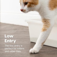 Large Open Top Cat Litter Box – Modern Design for Easy Cleaning & Access
