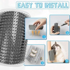 2× Cat Grooming Brush Comfortable Cat Massage Comb Wall Corner Soft Brush Large