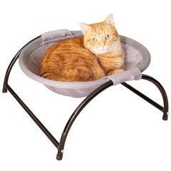 Cat Bed Cat Hammock with Protective Feet for Pets up to 33lbs, Gray