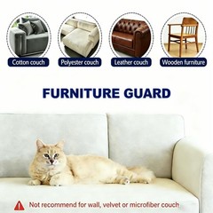 Cat Scratch Tape for Furniture – 197″x17.7″ Extra Large Roll, 0.15mm Thick An…