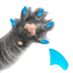 BABY BLUE ~ 60 PIECE Soft Nail Caps for Cat Claws ~ PRETTY CLAWS ~ Paws Off